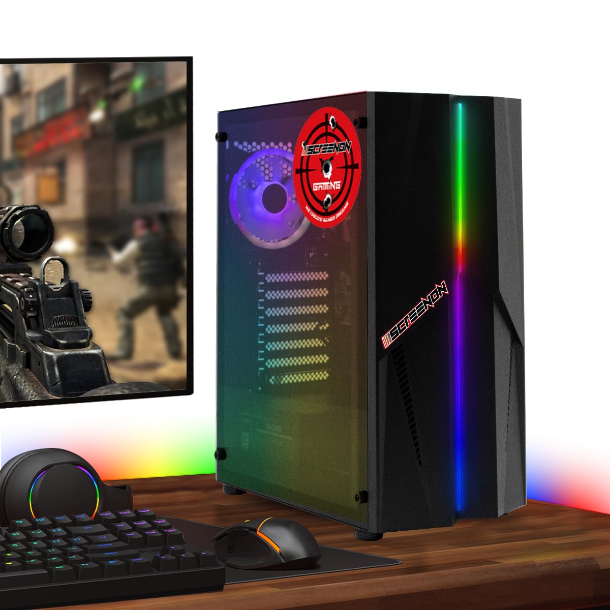 Моноблок ScreenOn Gaming PC Ryzen 5 5600G Radeon Vega 7 (2 ГБ) 16 ГБ RAM DDR4 3200 MHz 1000 ГБ м.2 Windows 11 Pro WLAN 300 Mbps, фото №3