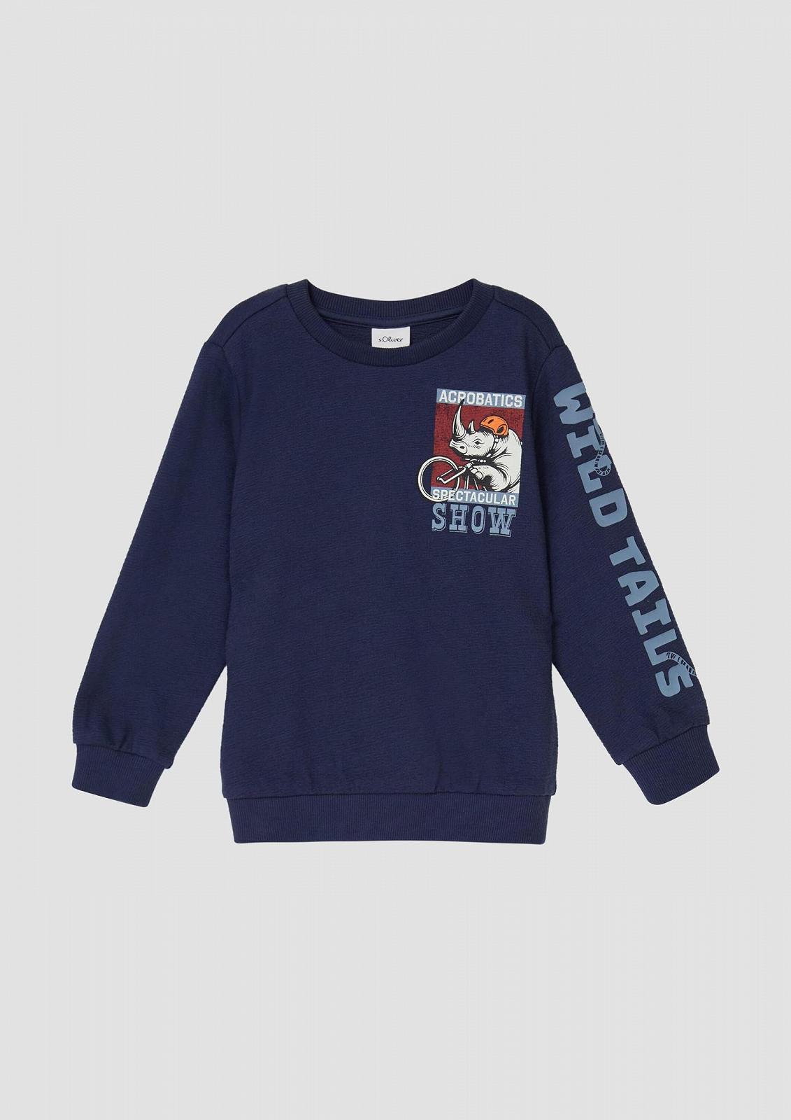 Джемпер s.Oliver Текстурований трикотажний з принтом на рукавах, спереду та ззаду, фото №5 Джемпер s.Oliver Текстурований трикотажний з принтом на рукавах, спереду та ззаду, фото №5