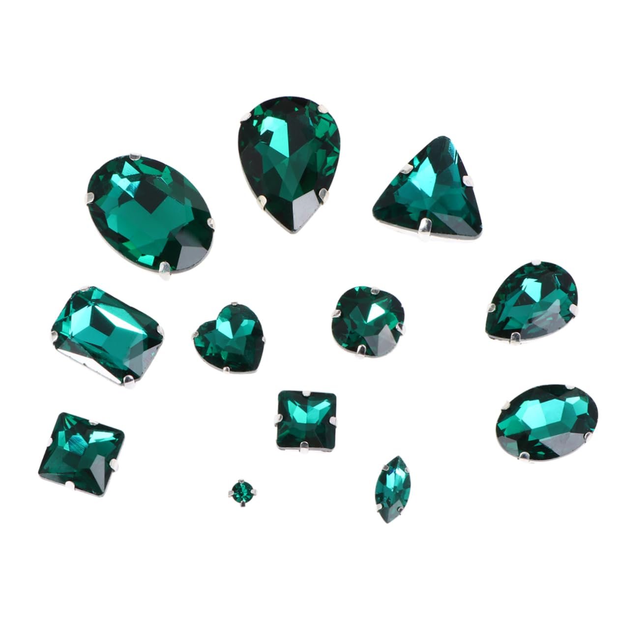 Капли Brand Operitacx 100 шт. Декоративные стразы для одежды, цветочных ваз, драгоценных камней, шитья, украшений, зеленые бриллианты, витраж, пришивные кристаллы, фото №7