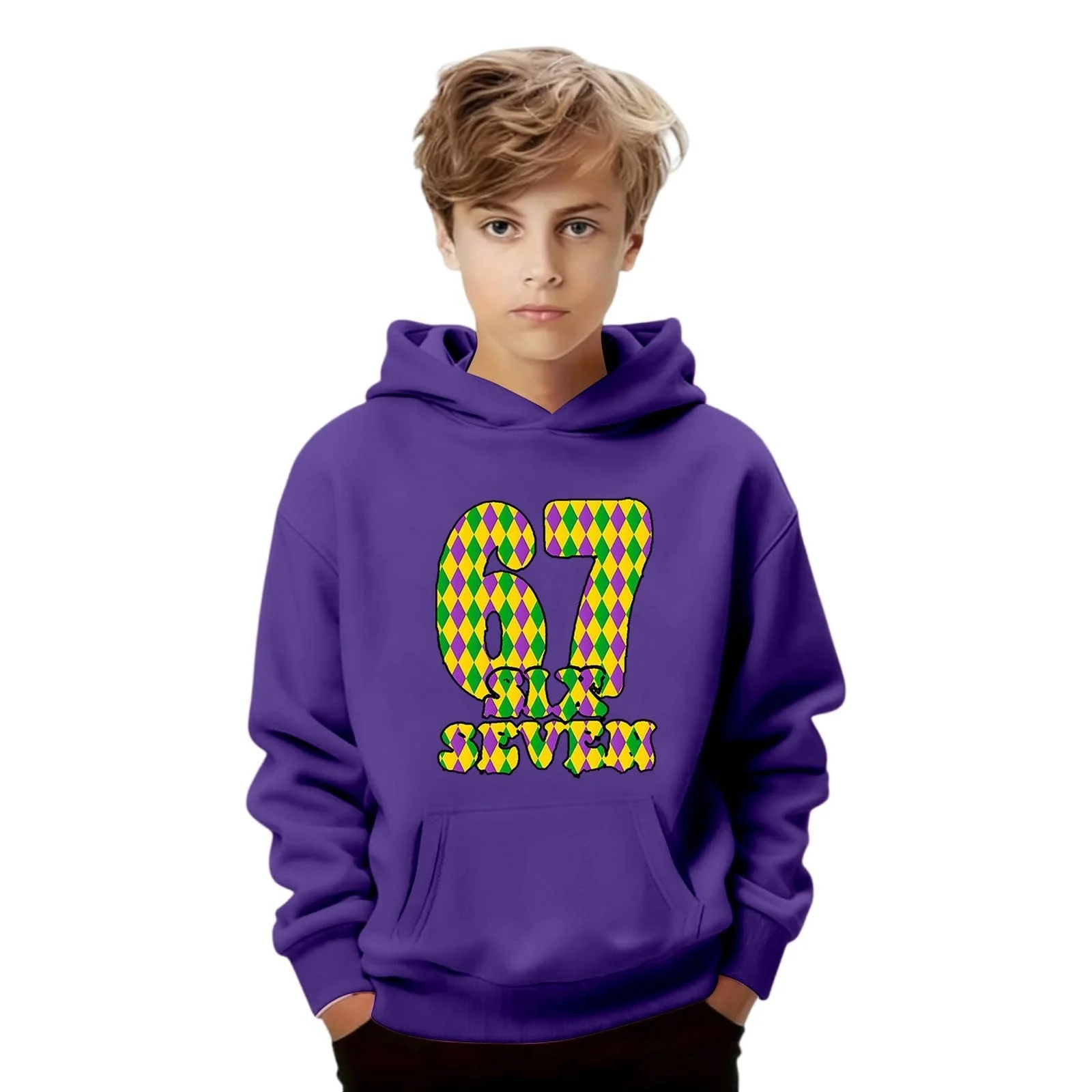 Худи для девочки 67 с карнавальным узором, фото №2