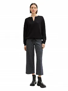 Женский свитшот TOM TAILOR с V-образным вырезом synthetic.ua - Фото 1