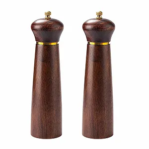 Мельница для морской соли и черного перца из натурального дерева, ручная, практичная, для измельчения специй, для любителей готовить - Фото 1