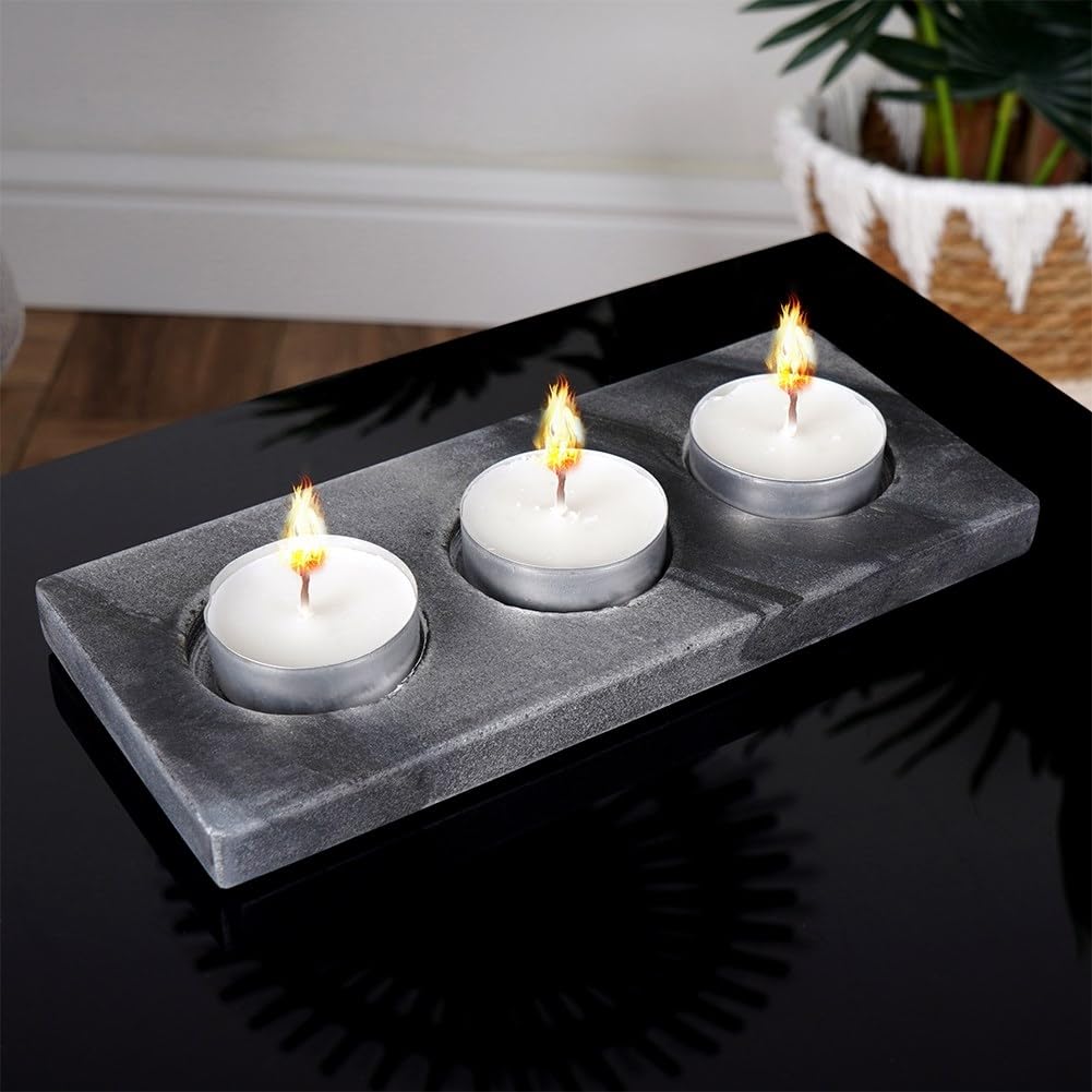 Подсвечник Vilde Marble Tea Light Holder для 3 свечей 18 х 8 см, фото №3