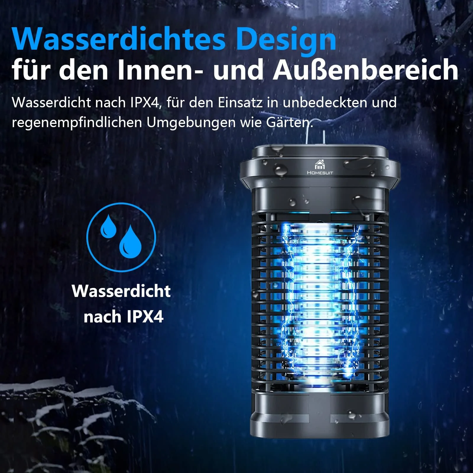 Электрический уничтожитель насекомых Homesuit 20 W 4000 V водонепроницаемый, фото №5