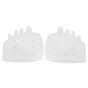 Коректор великого пальця стопи 2 кольори Hallux Valgus, багаторазовий силіконовий для захисту передньої частини стопи, молоткові пальці, кігтеподібні пальці (білий) - Фото 1