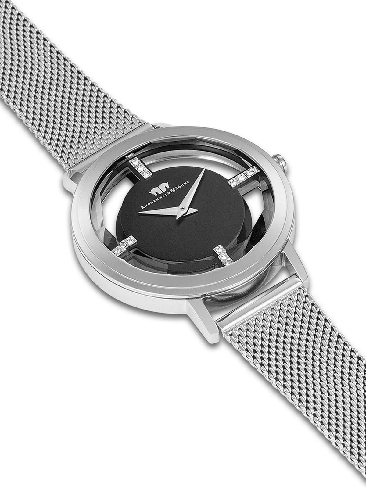 Часы Rhodenwald & Söhne Женские Аналоговые 10010416 Кварцевый Японский Механизм, Серебряный Браслет из Нержавеющей Стали, серебряный, Без узора, фото №3