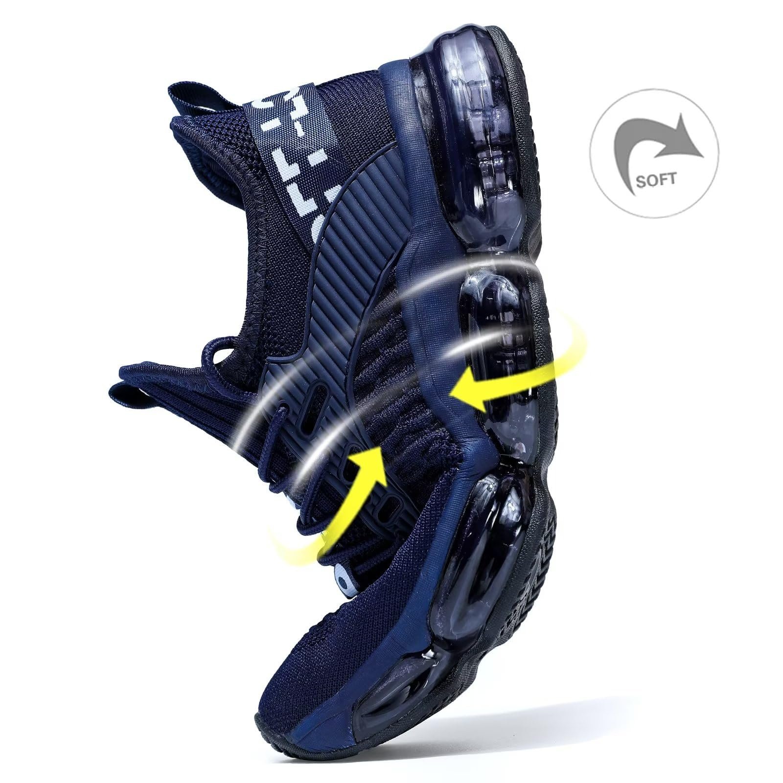 Черевики чоловічі з повітряною подушкою для бігу модні повсякденні дихаючі для ходьби тенісні спортивні, фото №2