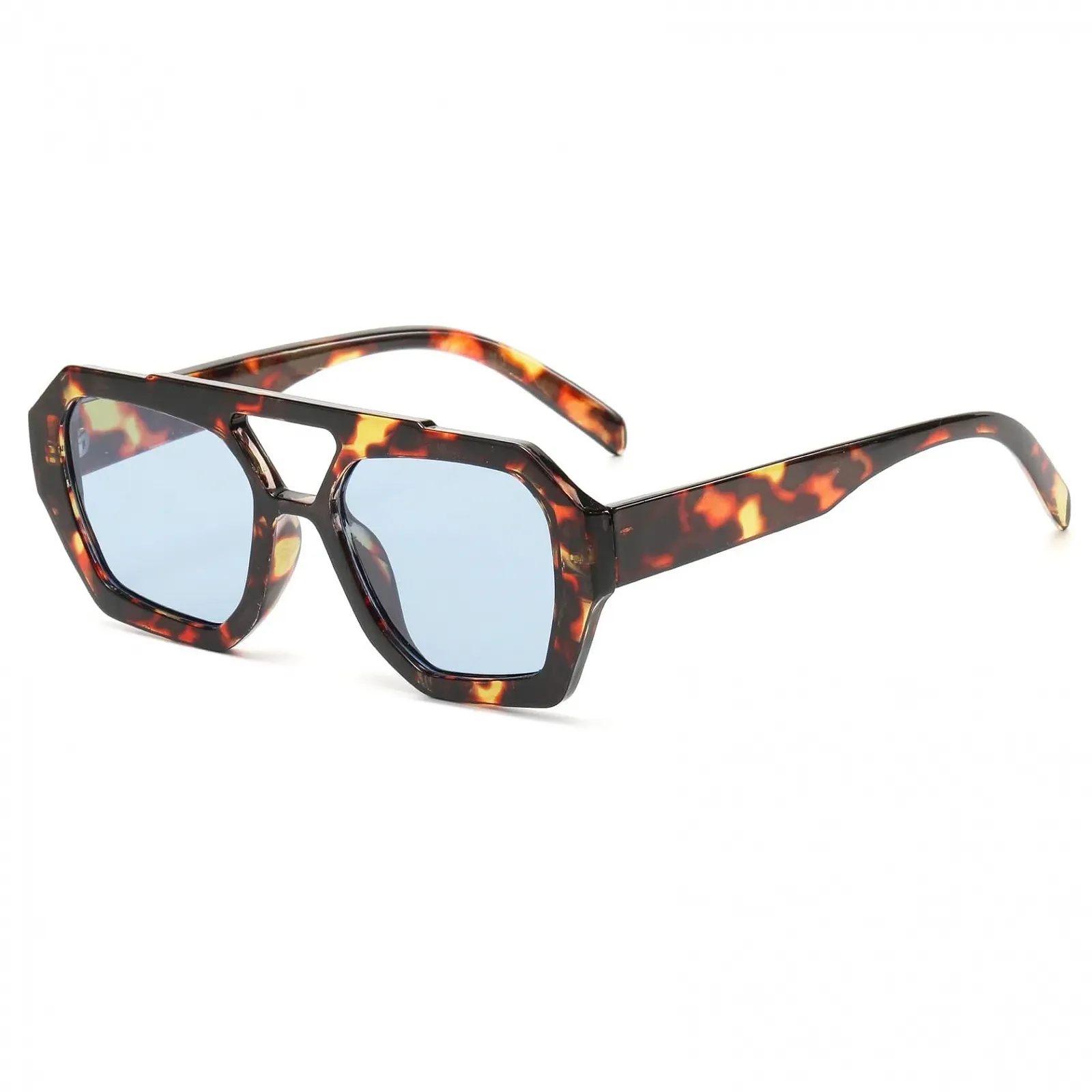 Сонцезахисні окуляри Авіатори Long Keeper Ретро Класичні Квадратні з подвійним містком у стилі 70-х, фото №1