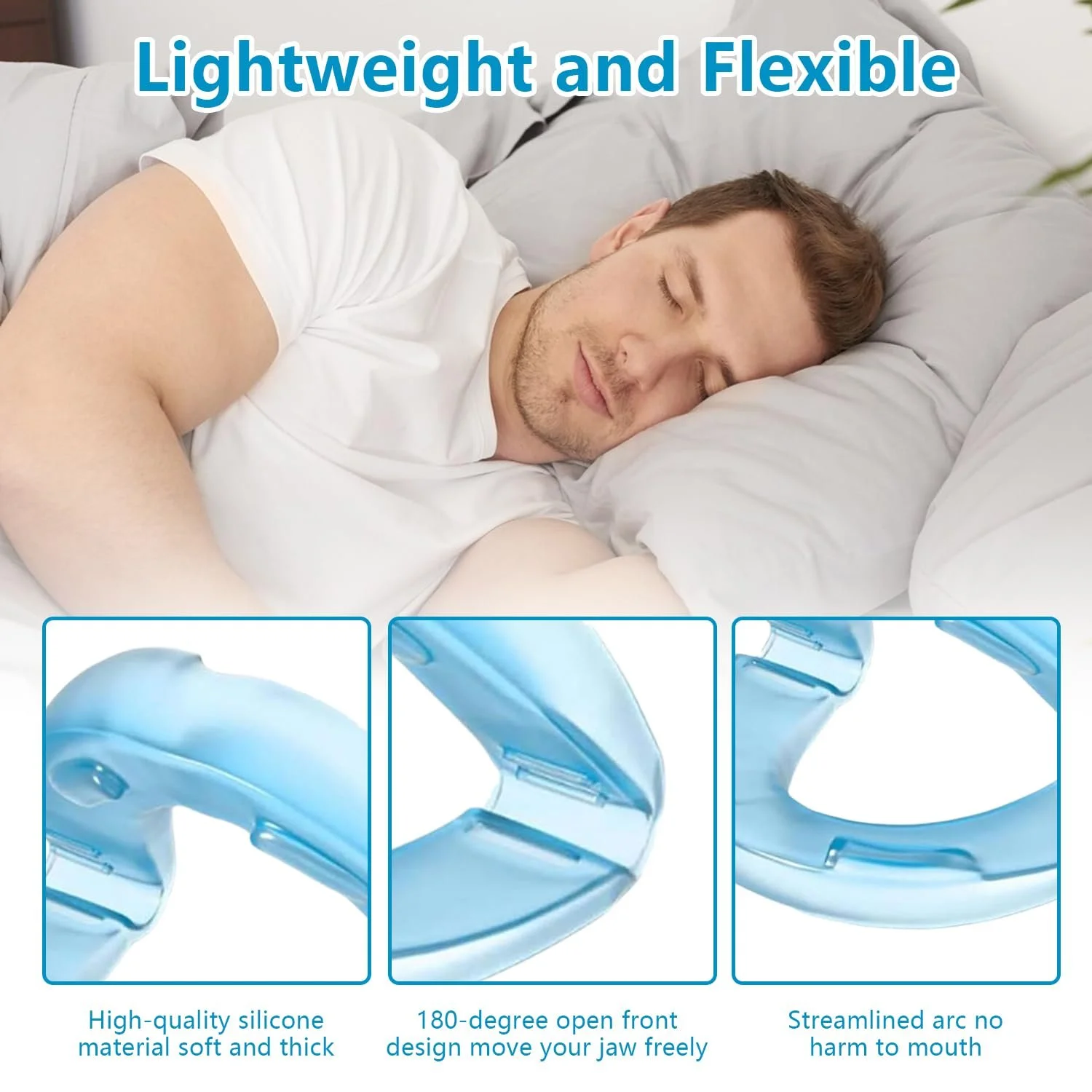 Анти-храп шина (2 шт.) Для зубів Нічна Для чоловіків та жінок, фото №3
