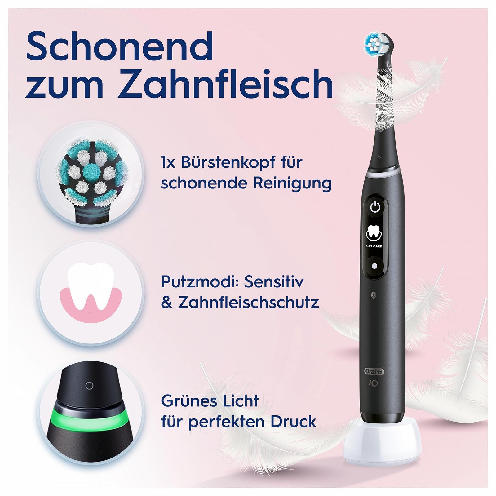 Електрична зубна щітка Oral-B iO Series 6 Plus Sensitive Edition, 5 режимів чищення, сірий опал, фото №4