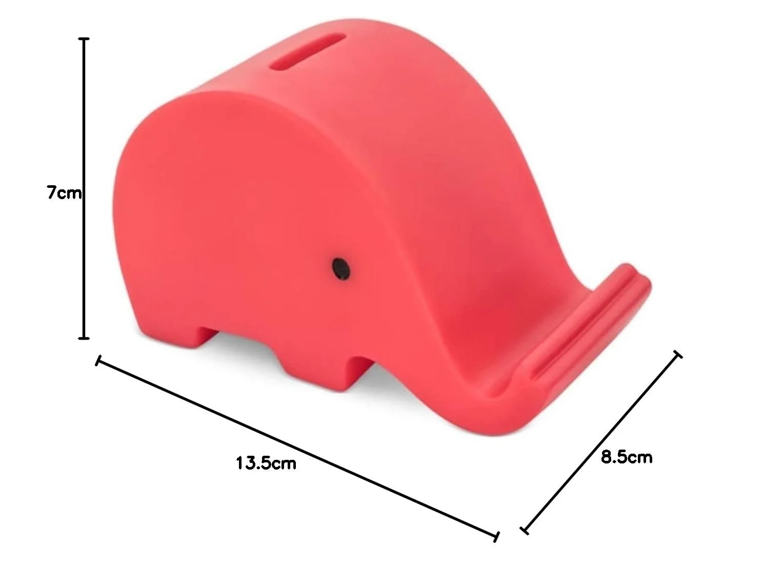 Копилка-слон Piggy Bank PVC мягкая маленькая Красная, фото №4