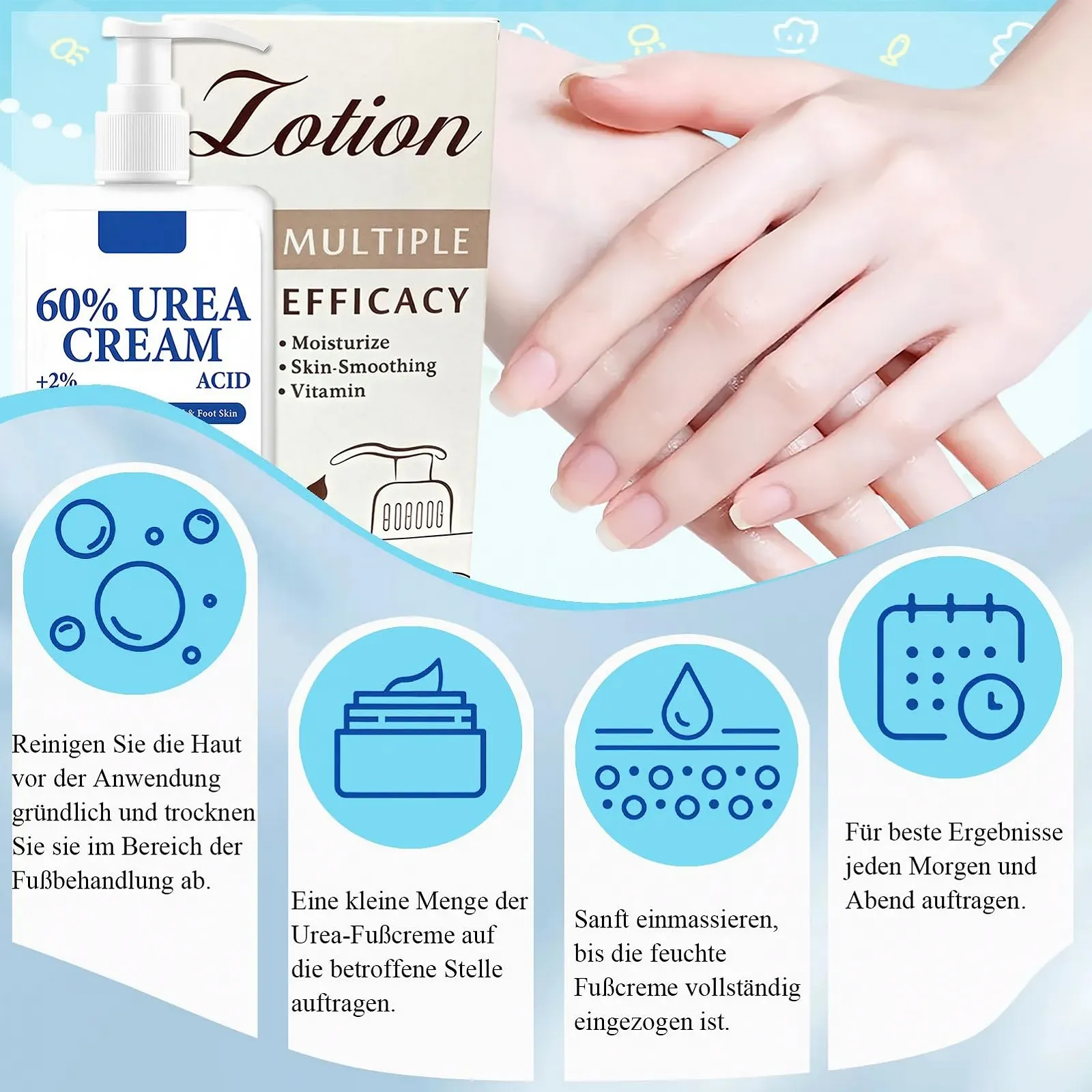 Крем для ног и рук с мочевиной 60% увлажняющий 150 мл, фото №8