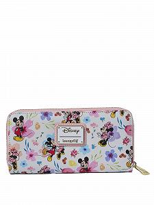 Кошелек-клатч Loungefly Disney Mickey Minnie Mouse Zip Clutch AOP Floral, Multicoloured - Фото 1