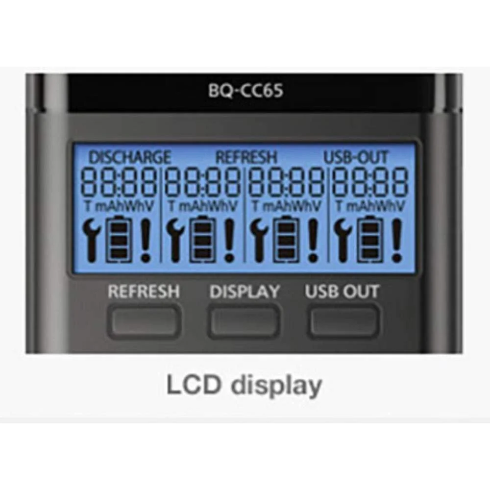 Зарядний пристрій Panasonic eneloop Pro, швидкий, інтелектуальний, с LCD дисплеєм, для 1-4 Ni-MH акумуляторів AA / AAA, з режимом відновлення, 52100, чорний, фото №3