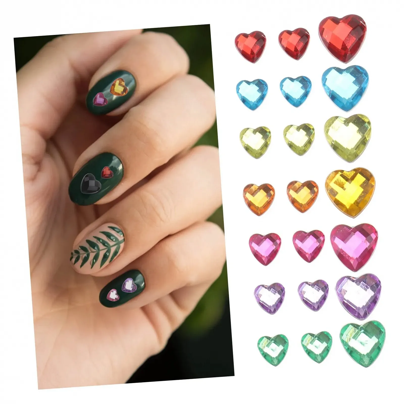 Прикраса для нігтів Healeved Серце S Підвіска, фото №7