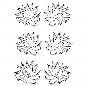 Набір трафаретів для макіяжу очей ikasus. - Фото 1