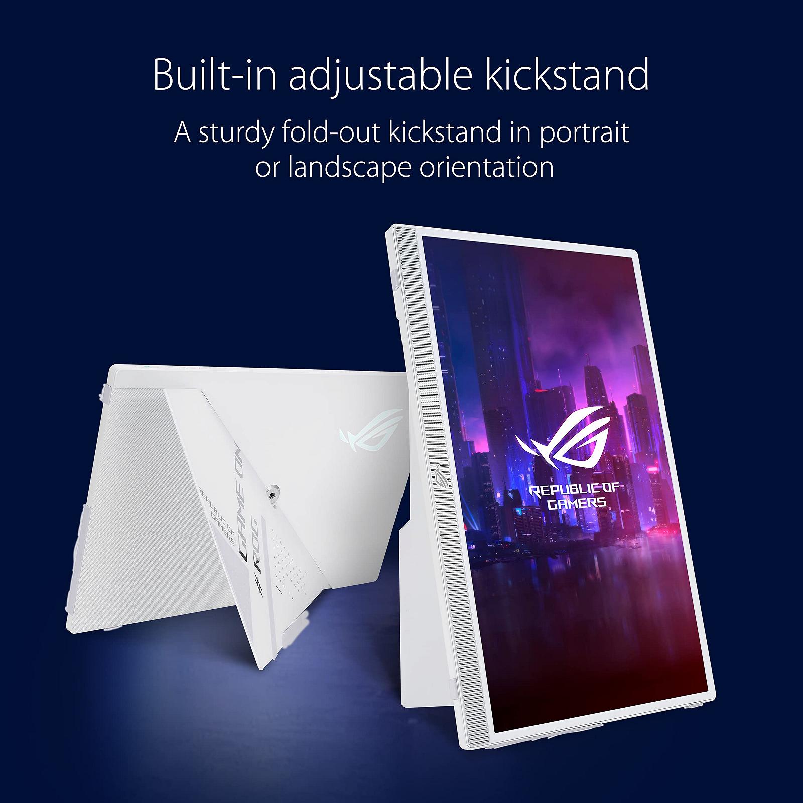 Монітор ASUS ROG Strix XG16AHPE-W 39,62 см (15,6 дюйма) Портативний Ігровий FHD 144 Гц IPS Панель NVIDIA G-SYNC Сумісний USB Type-C micro HDMI 3ms Білий, фото №2 Монітор ASUS ROG Strix XG16AHPE-W 39,62 см (15,6 дюйма) Портативний Ігровий FHD 144 Гц IPS Панель NVIDIA G-SYNC Сумісний USB Type-C micro HDMI 3ms Білий, фото №2