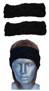 Повязка на голову Вязаная Женская WST05 Узор из кабелей Черный цена на synthetic.ua - Фото 1 Повязка на голову Вязаная Женская WST05 Узор из кабелей Черный synthetic.ua - Фото 1