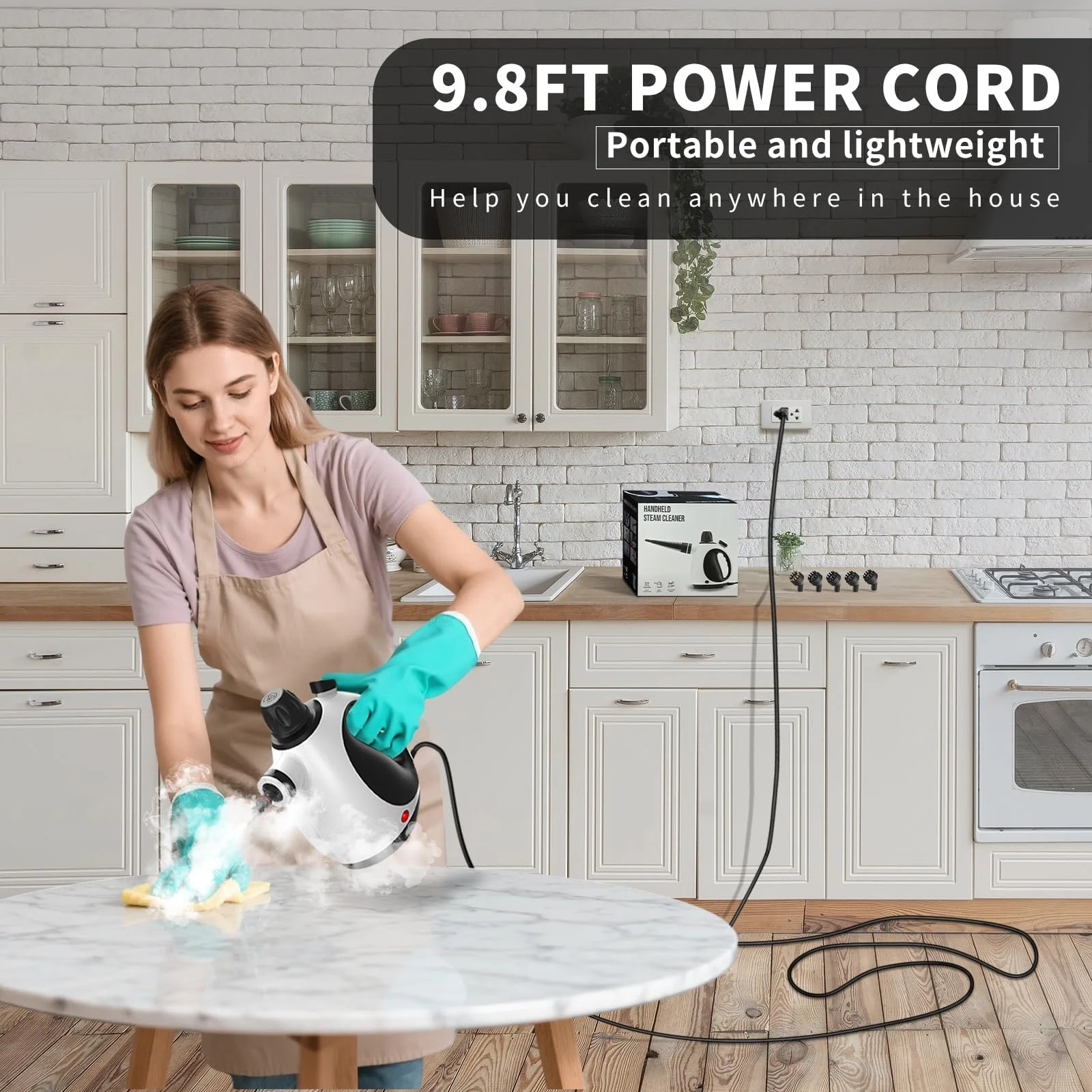 Пароочисник GalhanEhe Ручний Чорний та Білий, фото №6