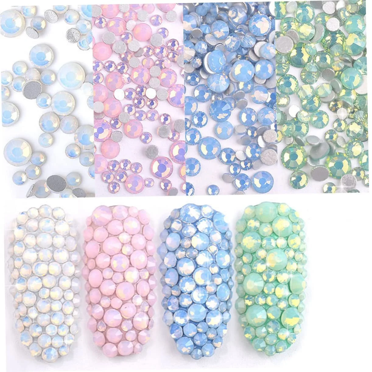 Стрази для манікюру Скляні Різнокольорові аксесуари, фото №2