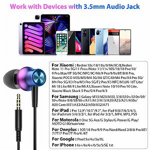 Наушники Magnetic HiFi In-Ear 3.5 mm Jack с кабелем с микрофоном для XiaoMi Redmi Note Samsung Galaxy synthetic.ua - Фото 1
