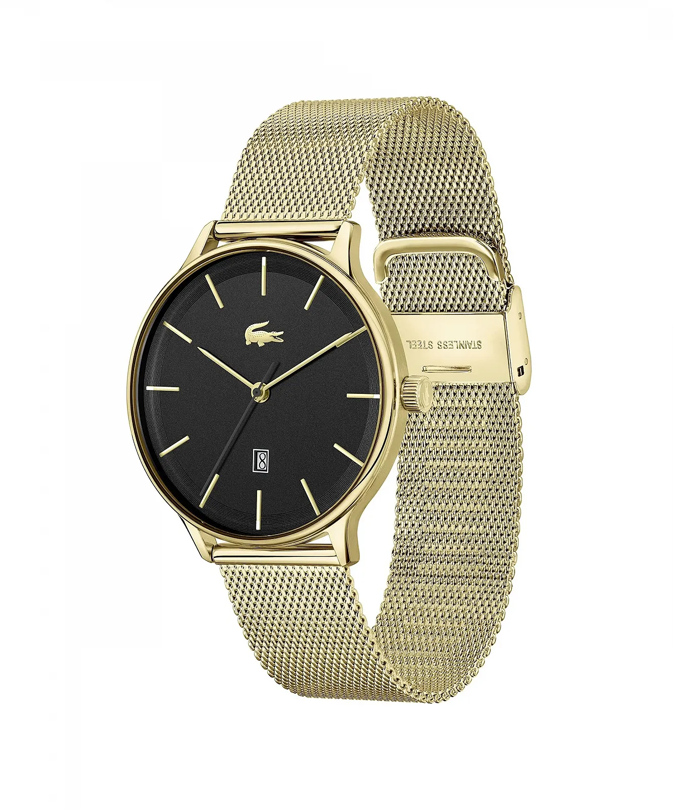 Часы Аналоговые Lacoste Club Collection 2011224 Мужские, Кварцевые, Золотистый, Черный, Браслет, фото №2 Часы Аналоговые Lacoste Club Collection 2011224 Мужские, Кварцевые, Золотистый, Черный, Браслет, фото №2