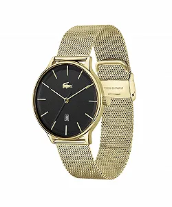 Часы Аналоговые Lacoste Club Collection 2011224 Мужские, Кварцевые, Золотистый, Черный, Браслет synthetic.ua - Фото 1