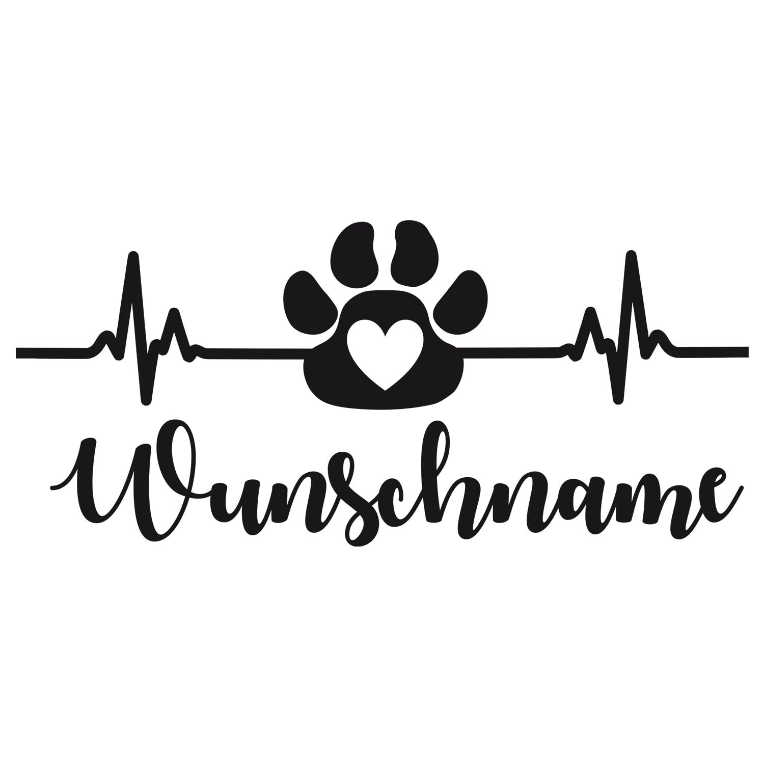 Наклейка на стіну GRAZDesign Dog Name Personalised Black 60 x 30 см, фото №2
