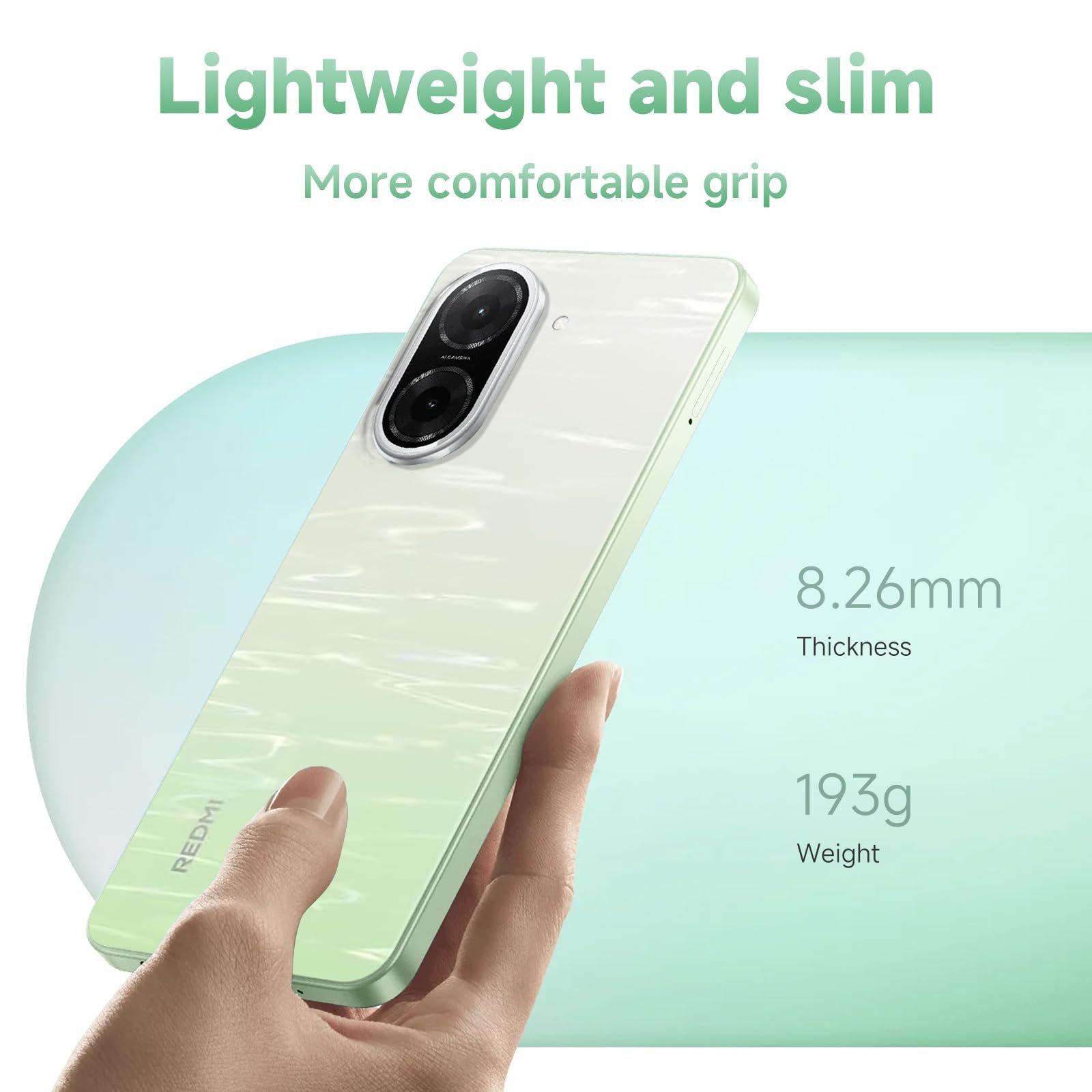 Смартфон XIAOMI Redmi A5 4/128ГБ 6,88" 120Гц 32МП AI 5200 мАч Green, фото №7