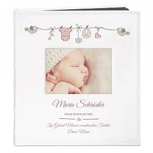 Фотоальбом Murrano для DIY + с принтом - на 240 фотографий 10 x 15 - 60 черных страниц - размер 33 x 30 см - Белый - Фото 1