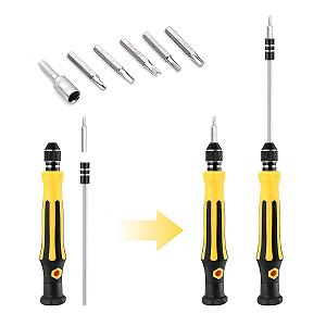 Набор отвёрток VCOO Mini Torx с битами 45 в 1 с пинцетом и удлинителем synthetic.ua - Фото 1