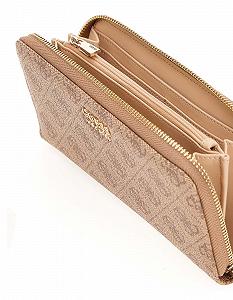 Гаманець GUESS Brenton SLG Large Zip Around Latte Logo synthetic.ua - Фото 1