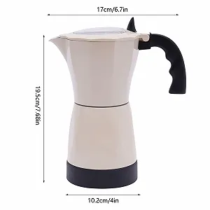 Ручная кофеварка с термокрышкой и ручкой бежевая основа synthetic.ua - Фото 1