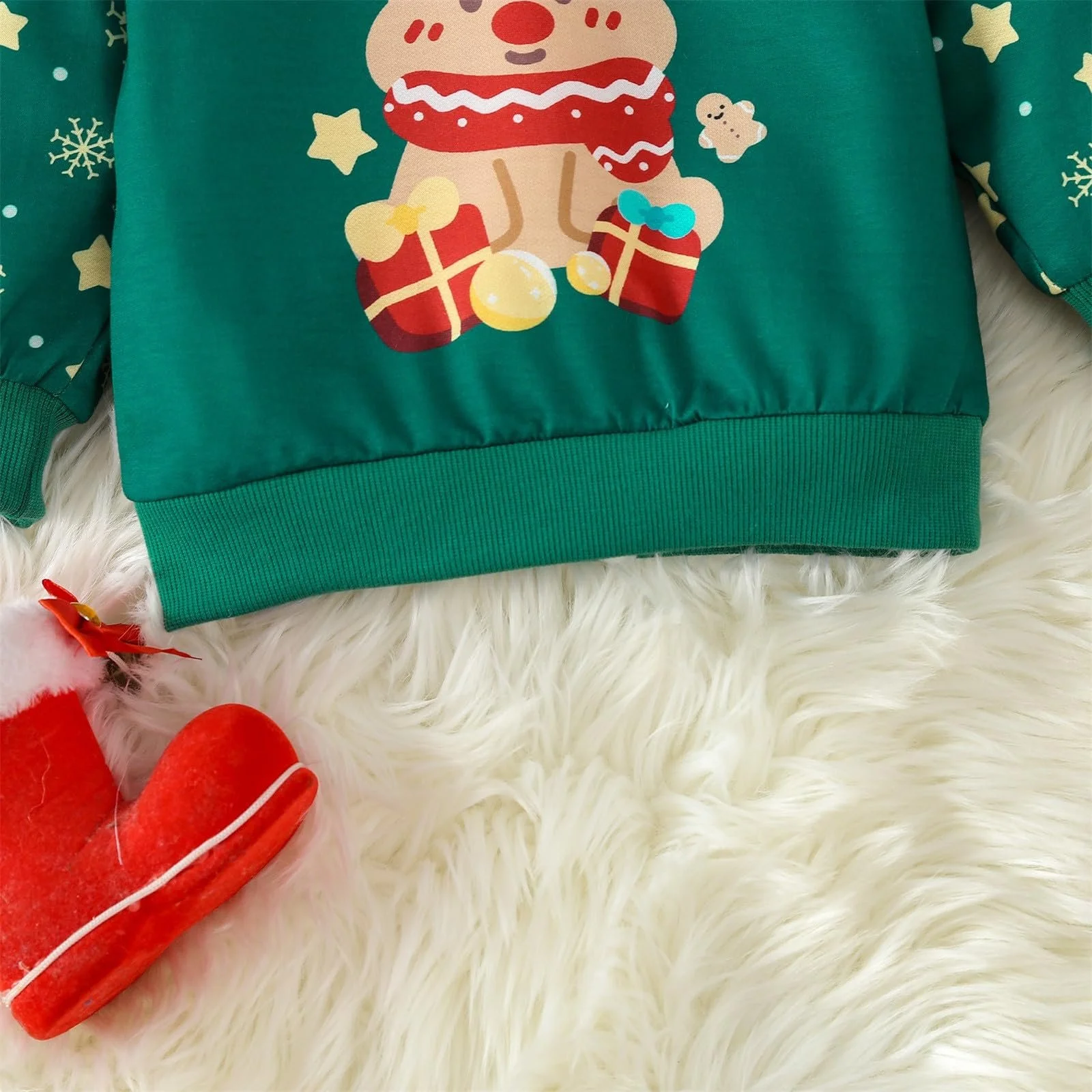 Толстовка з різдвяним принтом літер Generisch для дівчаток ясельного віку, фото №5