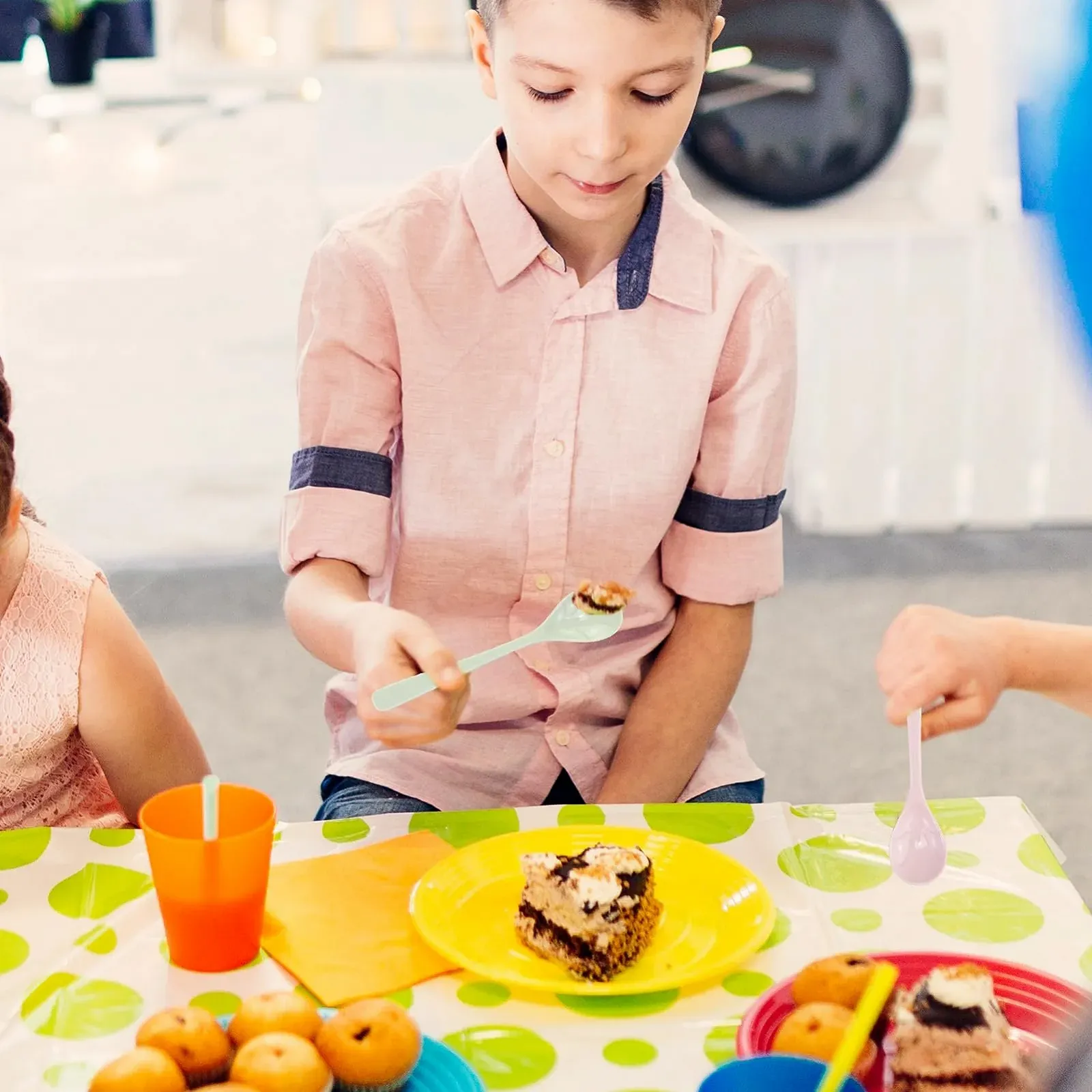 Набір пластикових ложок 6 шт, довгі, фото №5