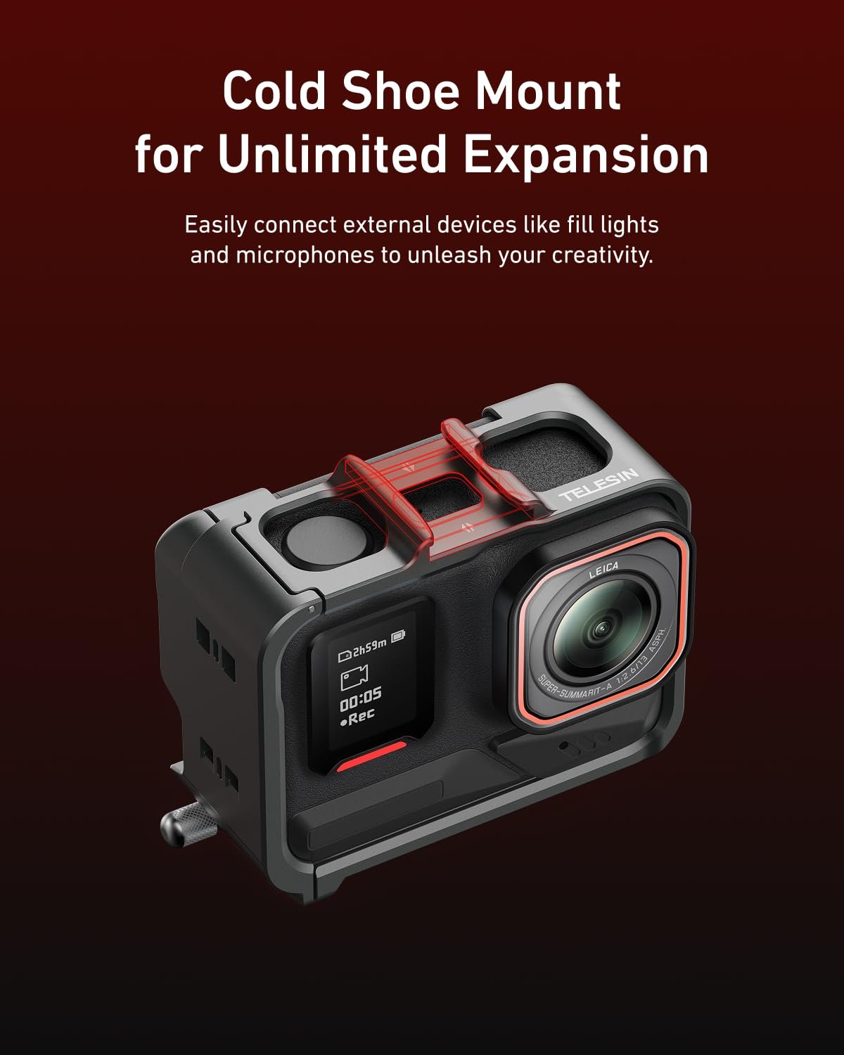 Захисний чохол TELESIN Insta 360 Ace Pro2/Ace Pro/Ace Magnesium Aluminum Alloy Case, фото №5