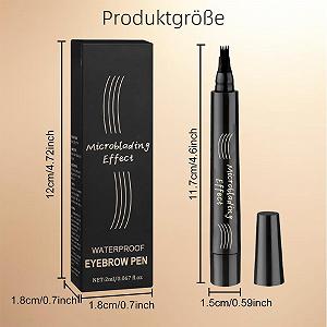 Олівець для брів 3D Microblading Four Claws Liquid Enhanced Natural Brows Dark Grey synthetic.ua - Фото 1