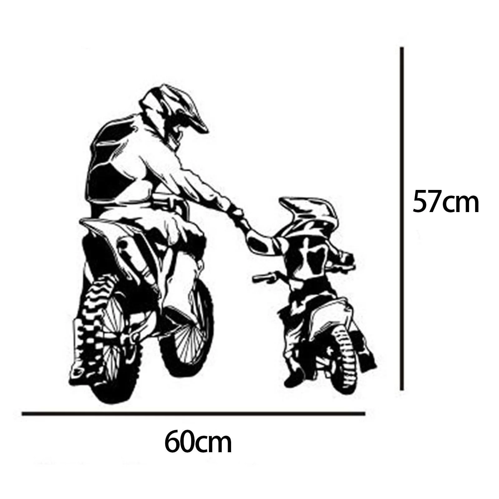 Наклейки на стіну Motorcycle Motocross Вінілові Чорні, фото №2 Наклейки на стіну Motorcycle Motocross Вінілові Чорні, фото №2