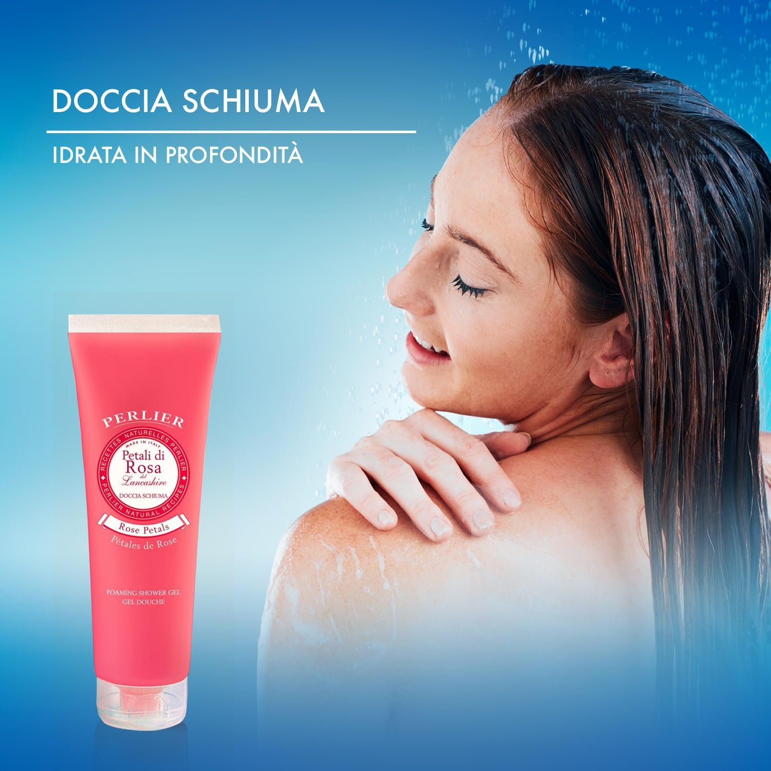 Піна для душу Perlier Rose Petals парфумована 250 мл туба, фото №3