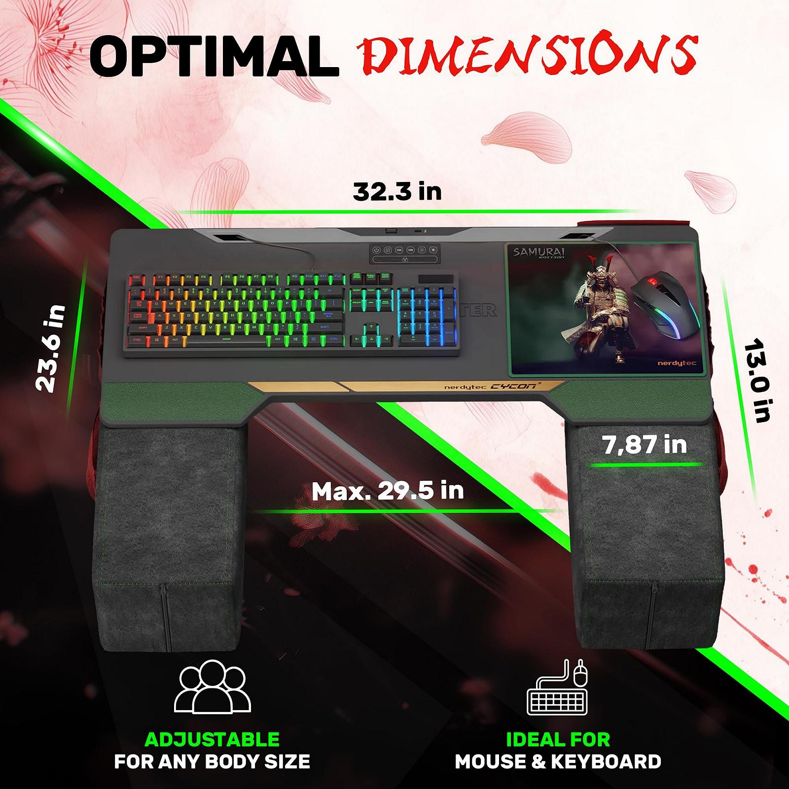 Підставка для ноутбука Couchmaster CYCON

Samurai Edition з Horizonlight Bar, Ultimate Ergonomic USB Hub, ігровий стіл для дивана та ліжка, сумісний з усіма клавіатурами та мишами, ноутбуками, ПК, колір: червоно-чорний, фото №3