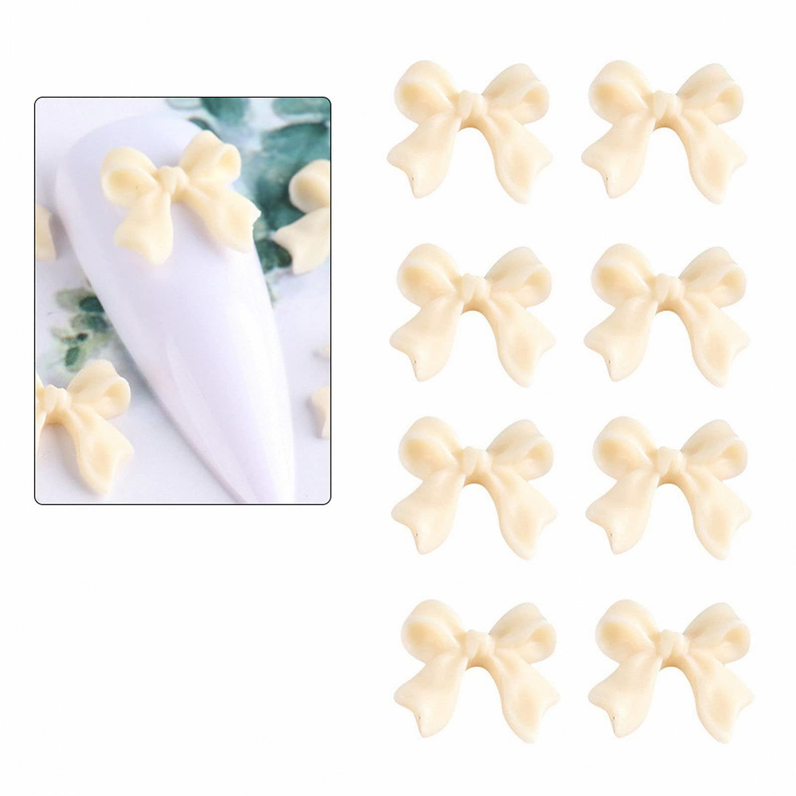 Прикраса для нігтів Бантик Матовий 3D ефект Смола Різнокольоровий 1, фото №6