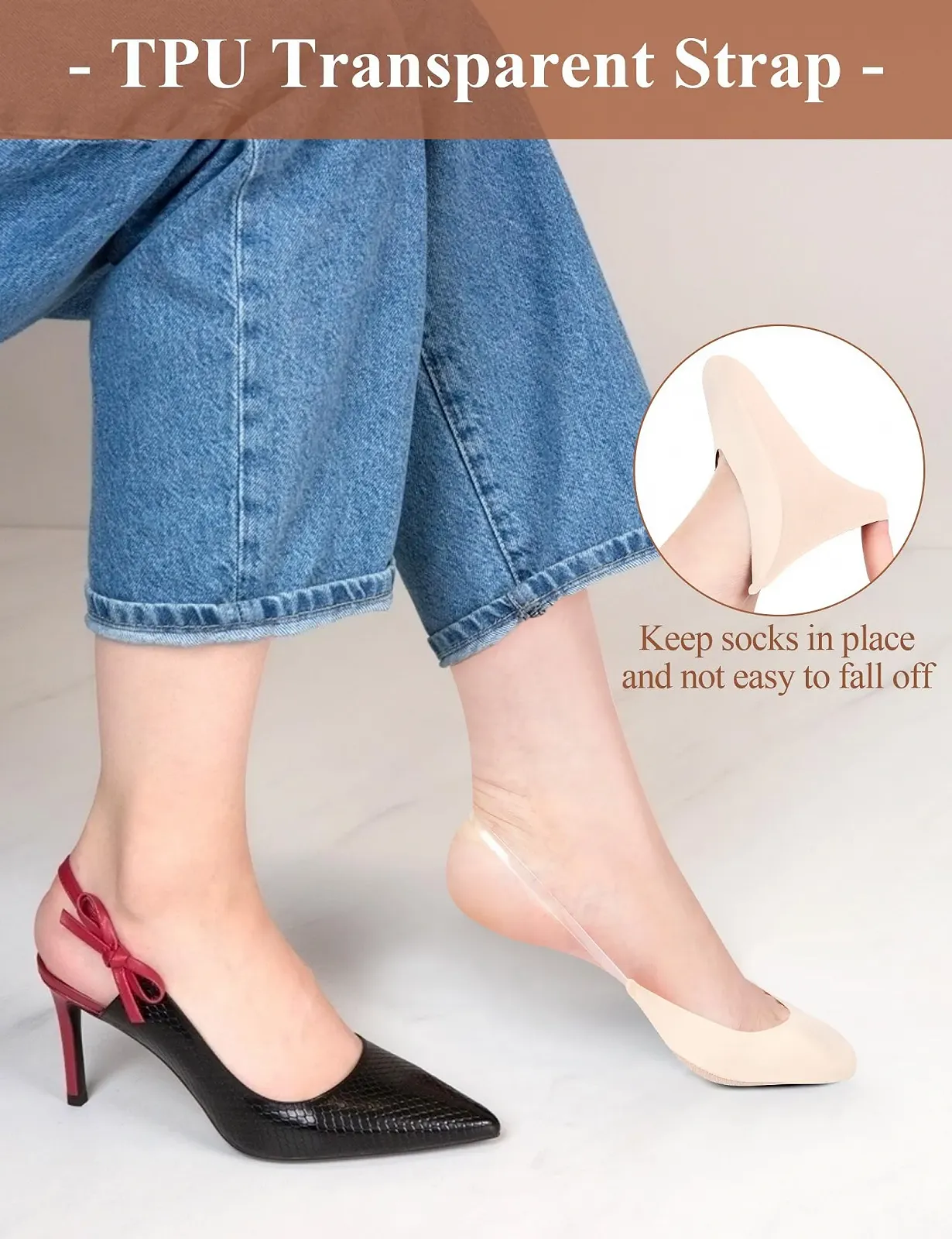 Шкарпетки-слідки Becellen для жінок, 4 пари, фото №4