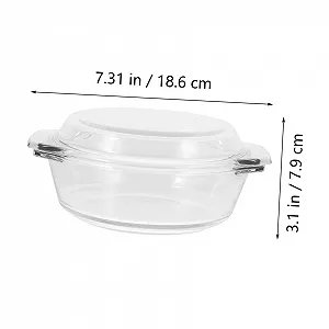 Форма для запікання SOLUSTRE з кришкою скляна термостійка прозора synthetic.ua - Фото 1