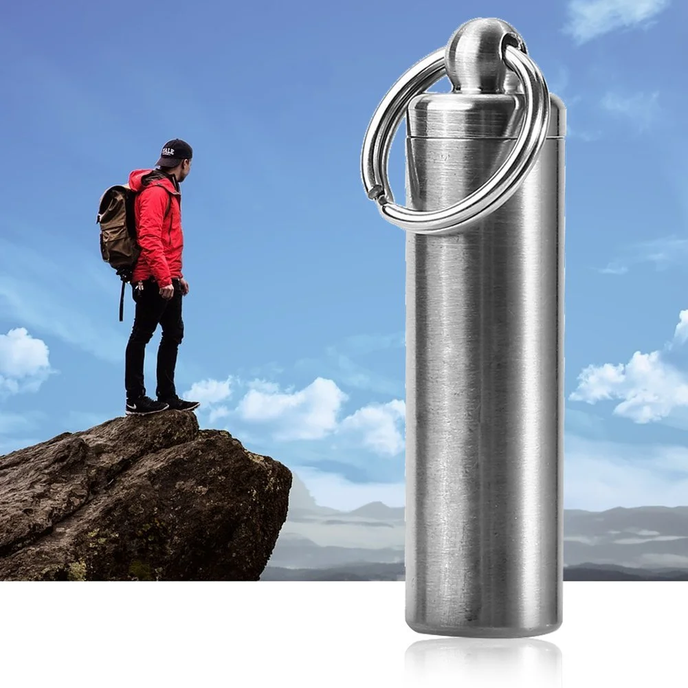 Тримач для пігулок PUNELE з нержавіючої сталі для подорожей, кемпінгу, невідкладної допомоги, фото №3