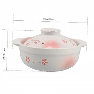 Горшок IMIKEYA японский глиняный с крышкой термостойкий для газовых плит Коричневый synthetic.ua - Фото 1