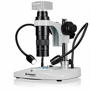 Микроскоп Bresser DST-0745 Zoom 0.7X–4.5X для цифрового микроскопа и ультрамакросъемки с C-Mount камерами до 1/2 дюйма с верхним и проходящим светом, белый - Фото 1