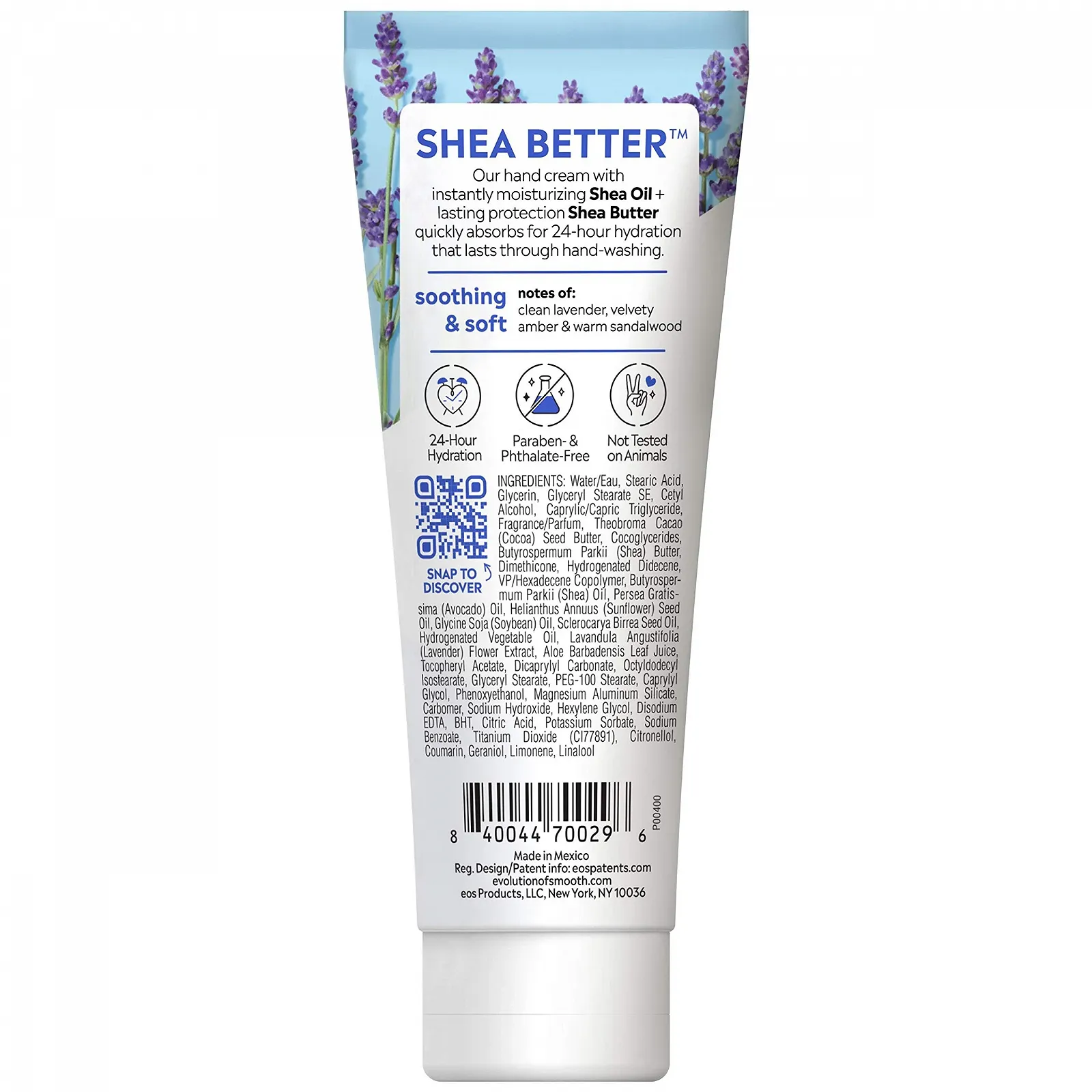 Крем для рук eos Shea Better - Лаванда | Натуральний крем та догляд за шкірою з маслом ши, фото №7