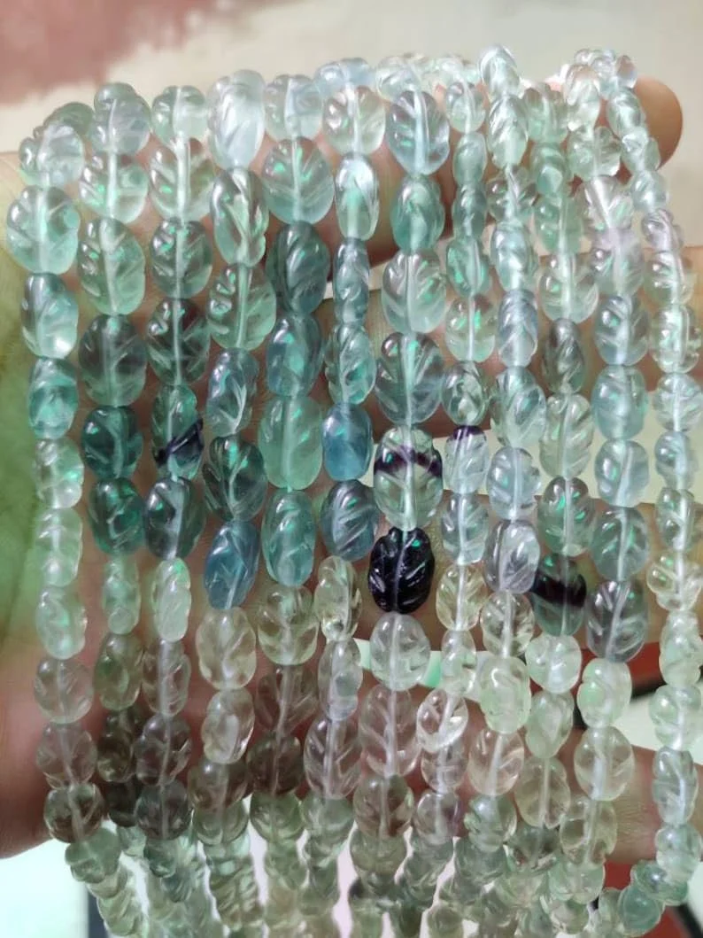 Бусины из натурального флюорита, гладкие, дыня, 6x8-7x9 мм, нить длиной 40 см бусин из драгоценных камней для ожерелья, браслета, фото №1