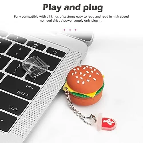 USB-накопичувач BorlterClamp Hamburger Shape 64ГБ USB 2.0, фото №7 USB-накопичувач BorlterClamp Hamburger Shape 64ГБ USB 2.0, фото №7