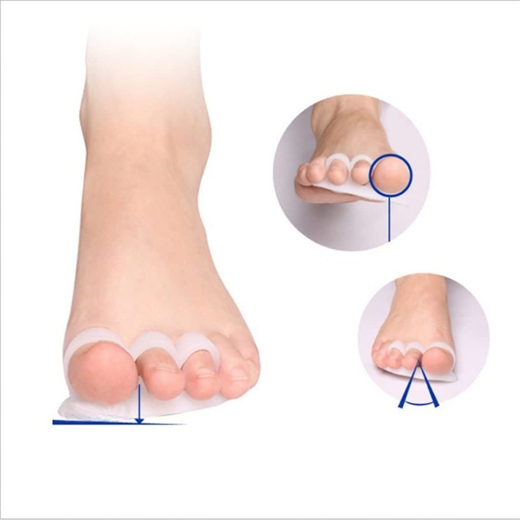 Разделитель для пальцев ног с тремя отверстиями CAZARU, гелевый растяжитель и разделитель для расслабления пальцев ног, облегчение при бурсите, фото №4